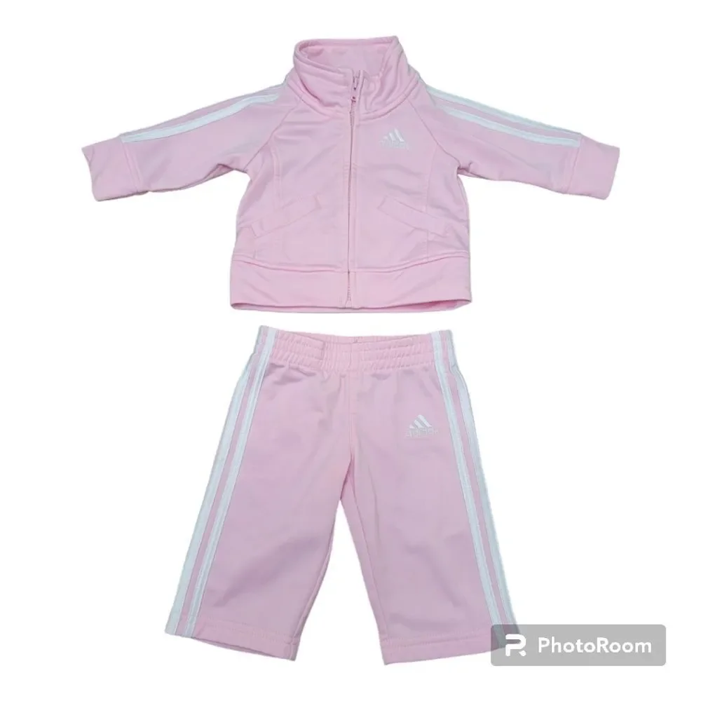 Adidas Girls Classic Tricot Track Set of Two Pink Sporty Size 3 Months
